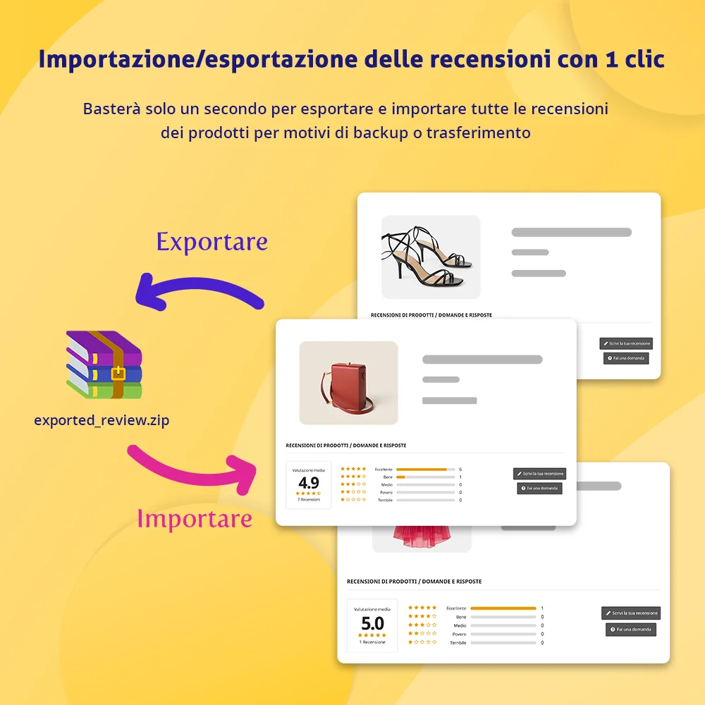 Presenta il modulo di recensioni dei clienti PrestaShop