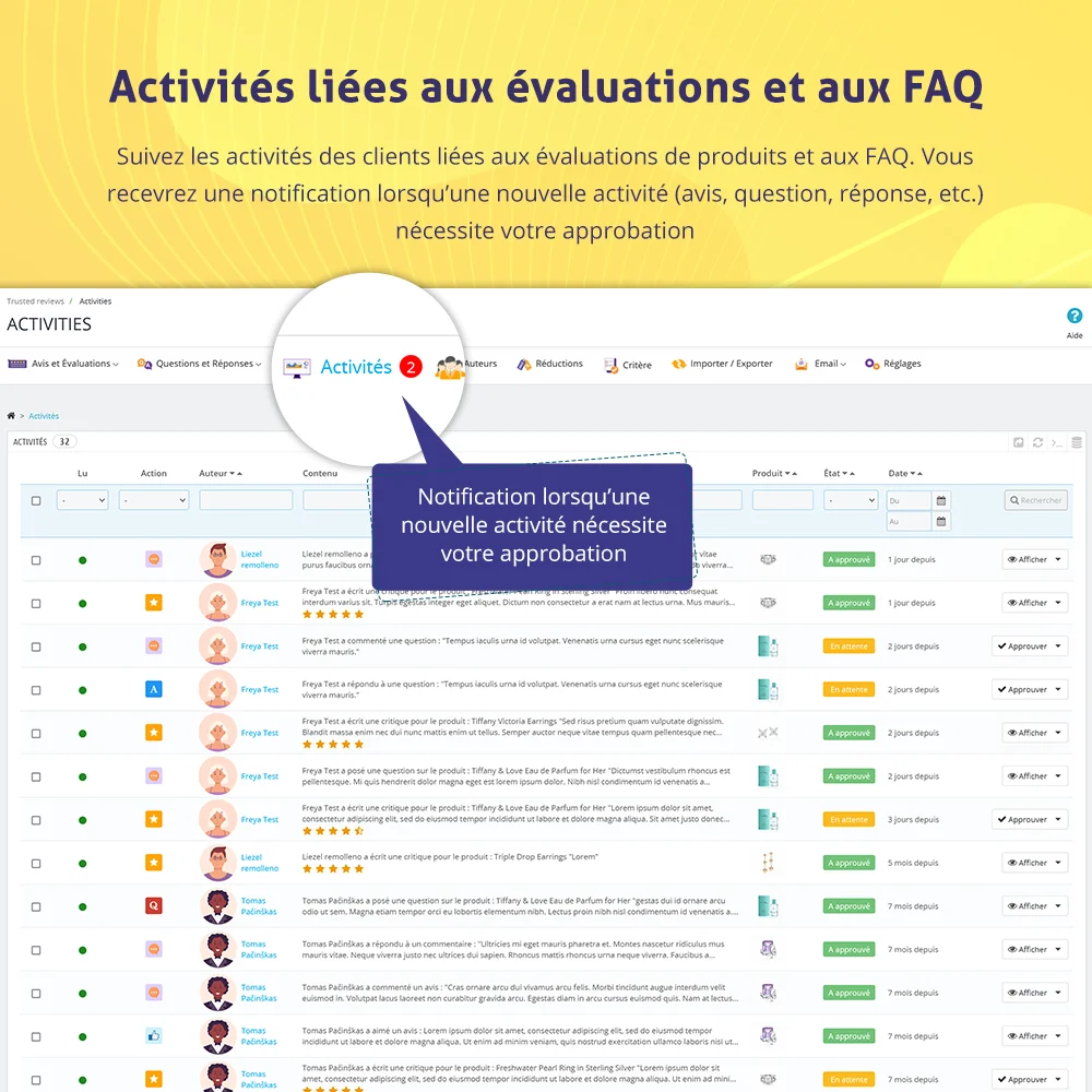 Présentez le module d'avis clients PrestaShop