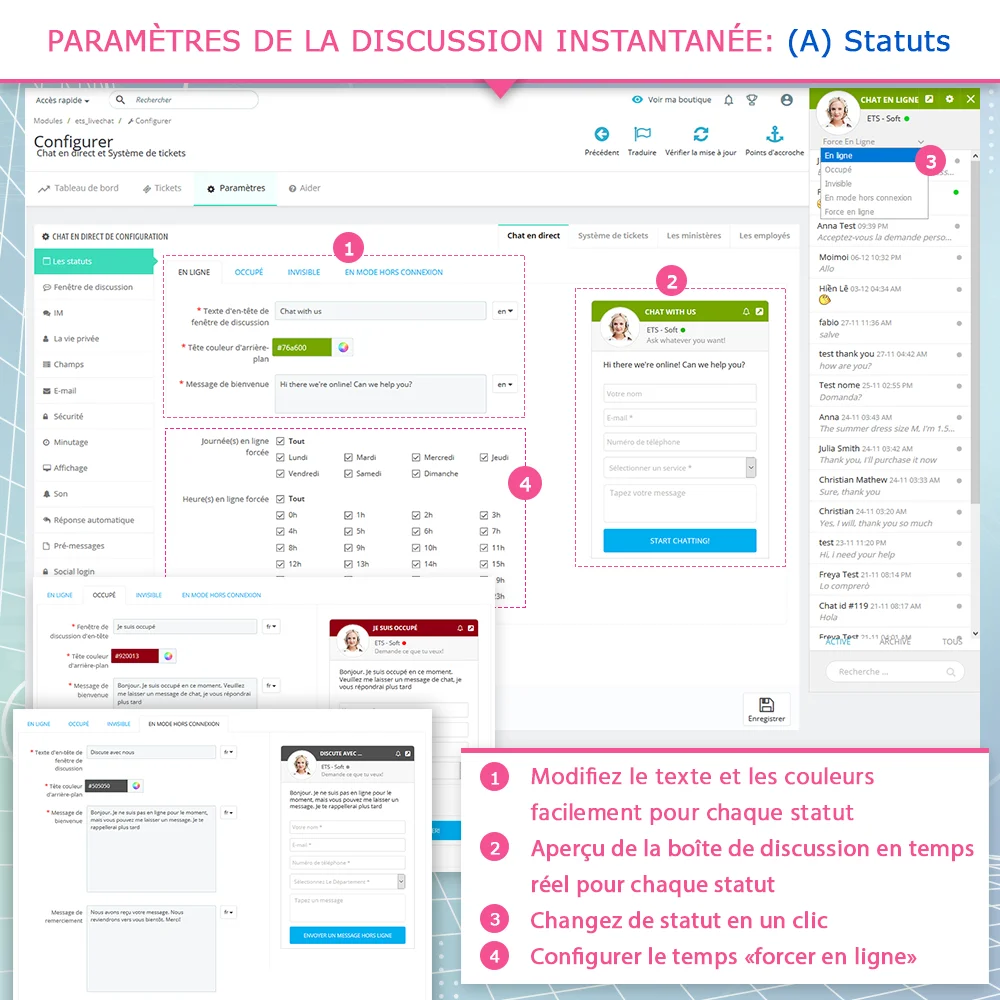 Présentez le module de chat en direct PrestaShop