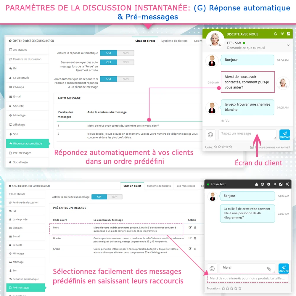 Présentez le module de chat en direct PrestaShop