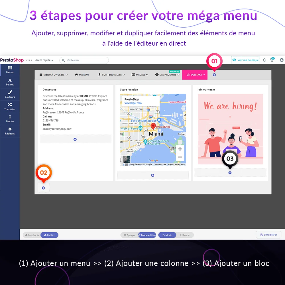 Présentation du module méga menu PrestaShop