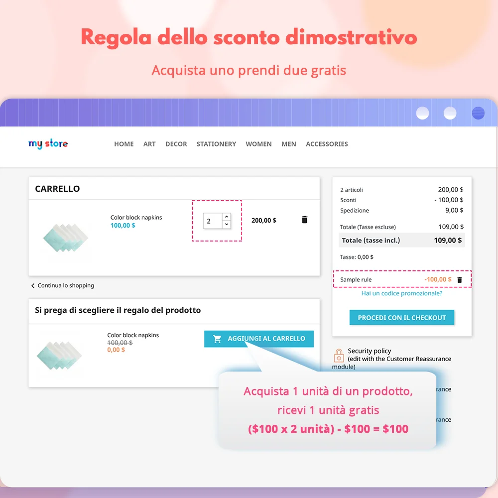 Presentazione del modulo di promozione PrestaShop