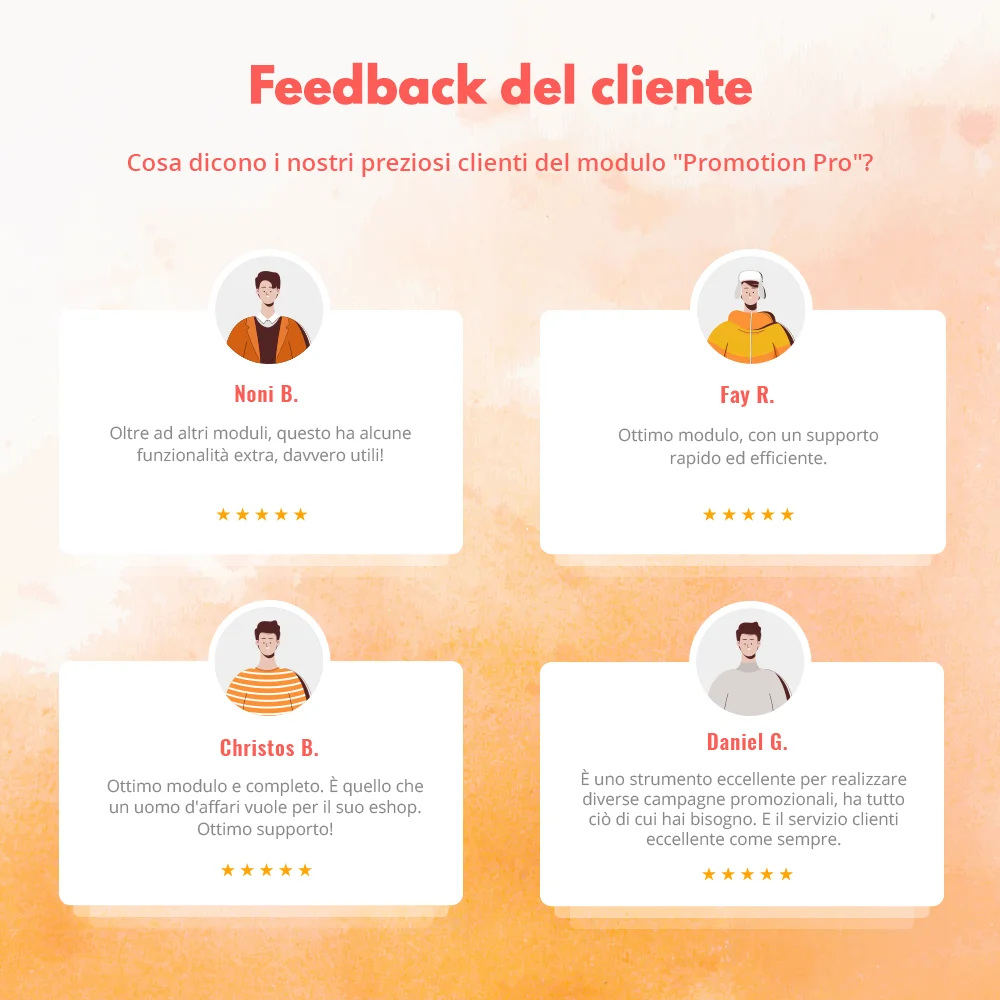 Presentazione del modulo di promozione PrestaShop