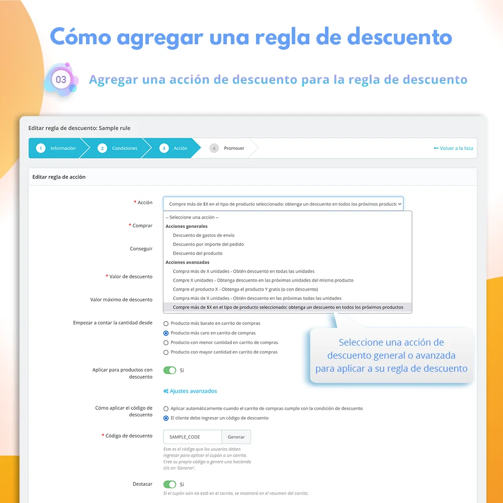 Presentación del módulo de promoción de PrestaShop