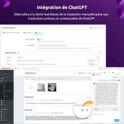 Le module de traduction automatisée PrestaShop prend en charge la traduction ChatGPT