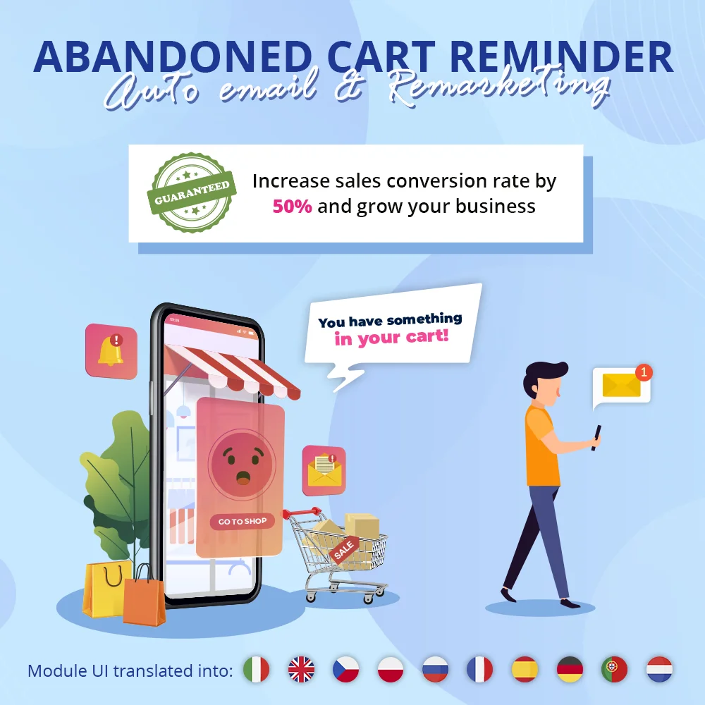 Phần mềm nhắc nhở giỏ hàng bị bỏ rơi và email marketing cho PrestaShop - Abandoned Cart Reminder + Auto Email