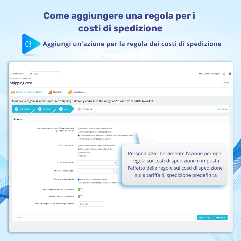 Presentazione del modulo di costi di spedizione PrestaShop