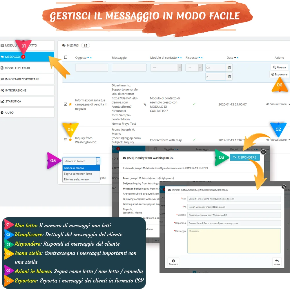 Presentazione di "Contact Form 7": Potente modulo di modulo di contatto PrestaShop