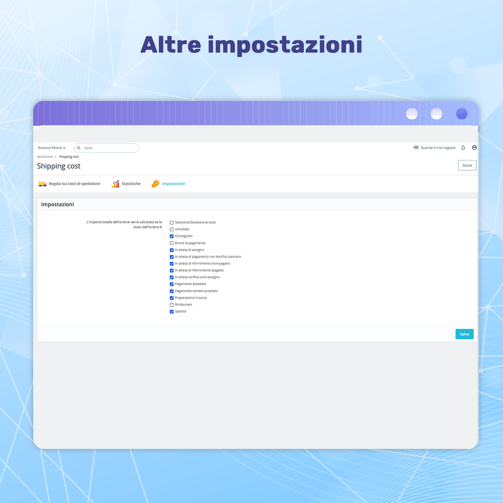 Presentazione del modulo di costi di spedizione PrestaShop