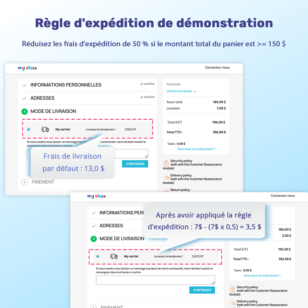 Présentation du module de frais de livraison PrestaShop