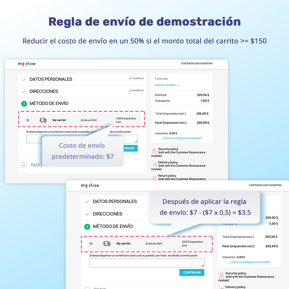 Presentación del módulo de costos de envío de PrestaShop