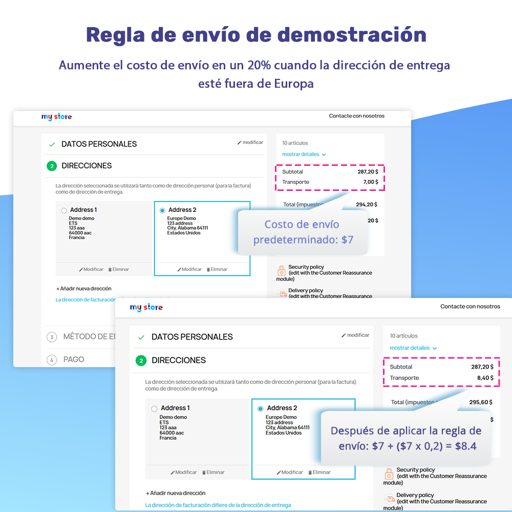 Presentación del módulo de costos de envío de PrestaShop