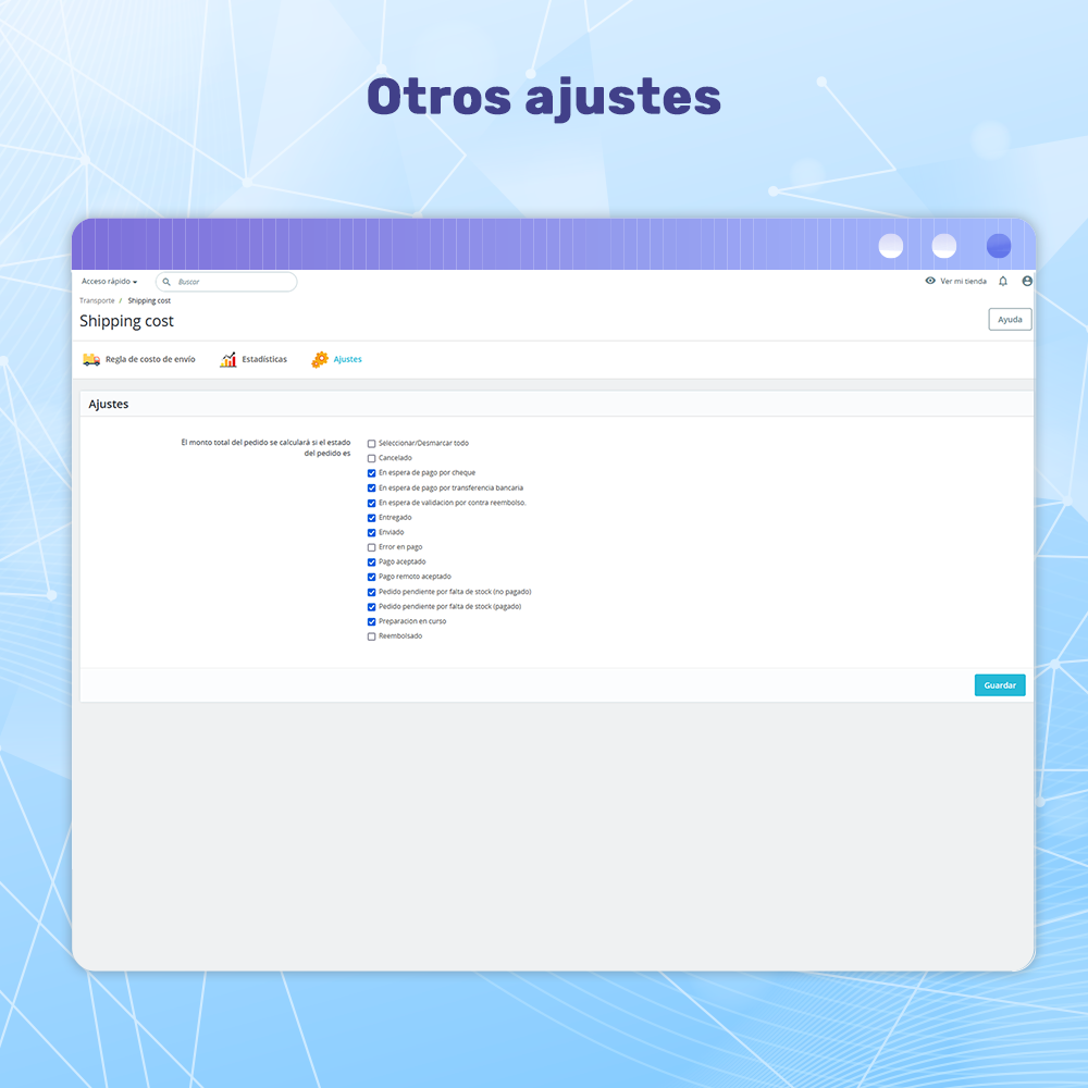 Presentación del módulo de costos de envío de PrestaShop