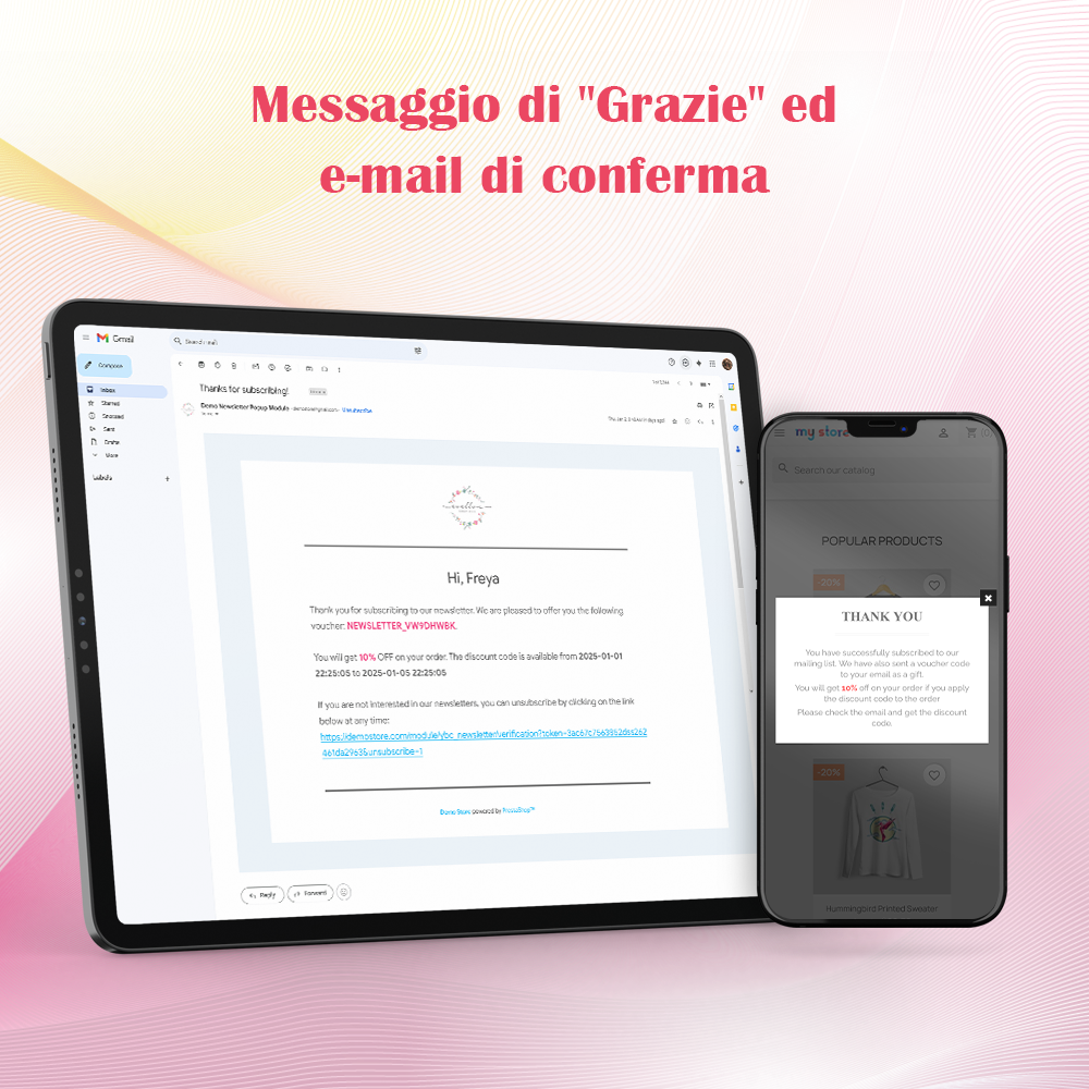 Presentazione del modulo Popup Newsletter PrestaShop