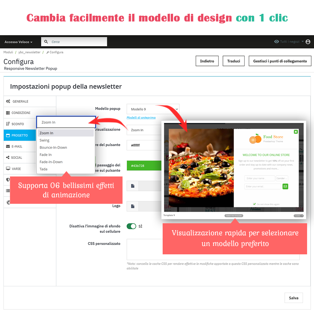 Presentazione del modulo Popup Newsletter PrestaShop