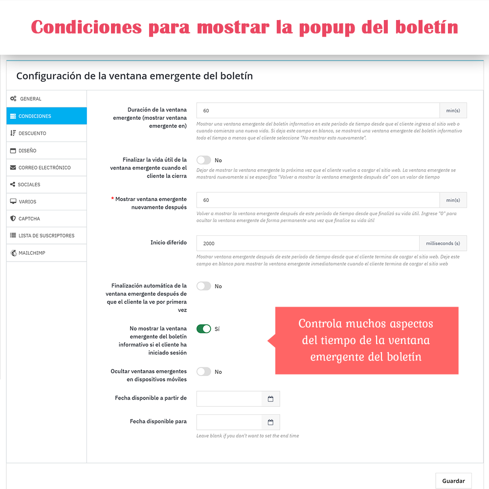 Introducción al módulo Popup de Boletín PrestaShop