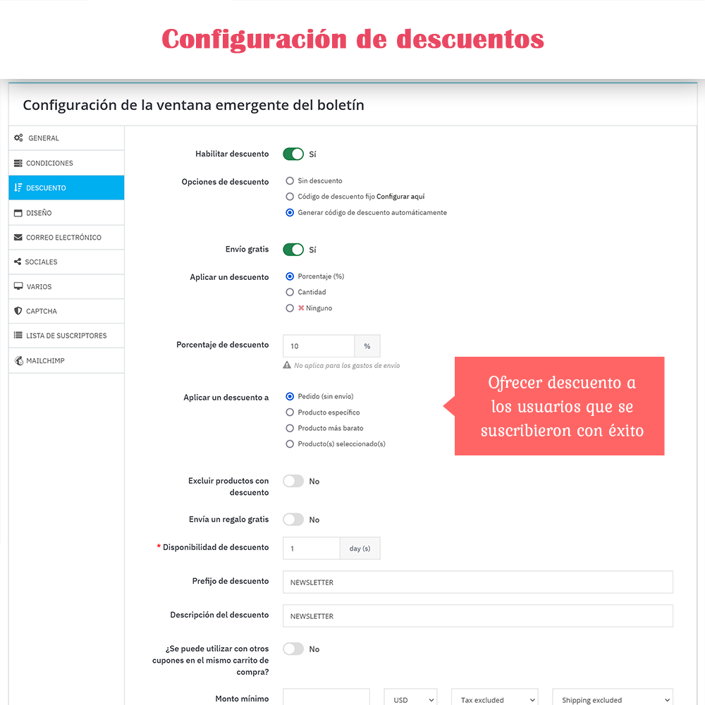 Introducción al módulo Popup de Boletín PrestaShop