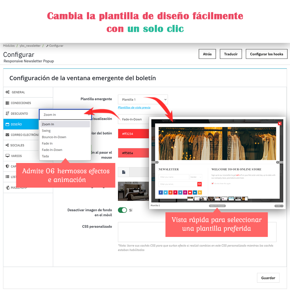 Introducción al módulo Popup de Boletín PrestaShop