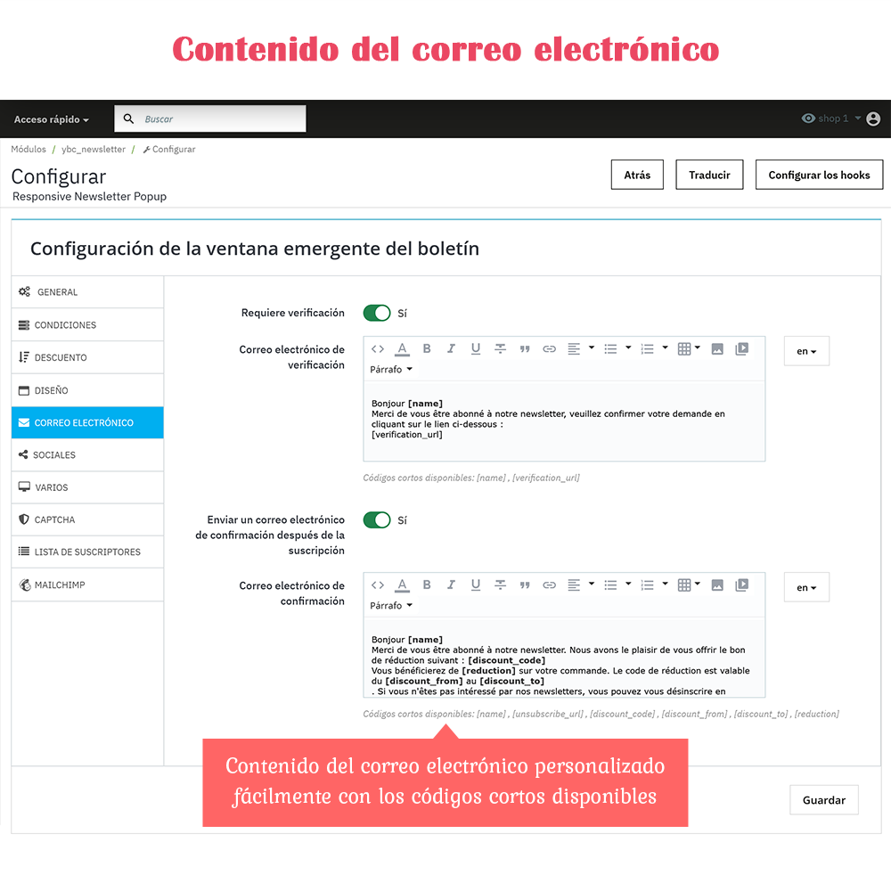 Introducción al módulo Popup de Boletín PrestaShop