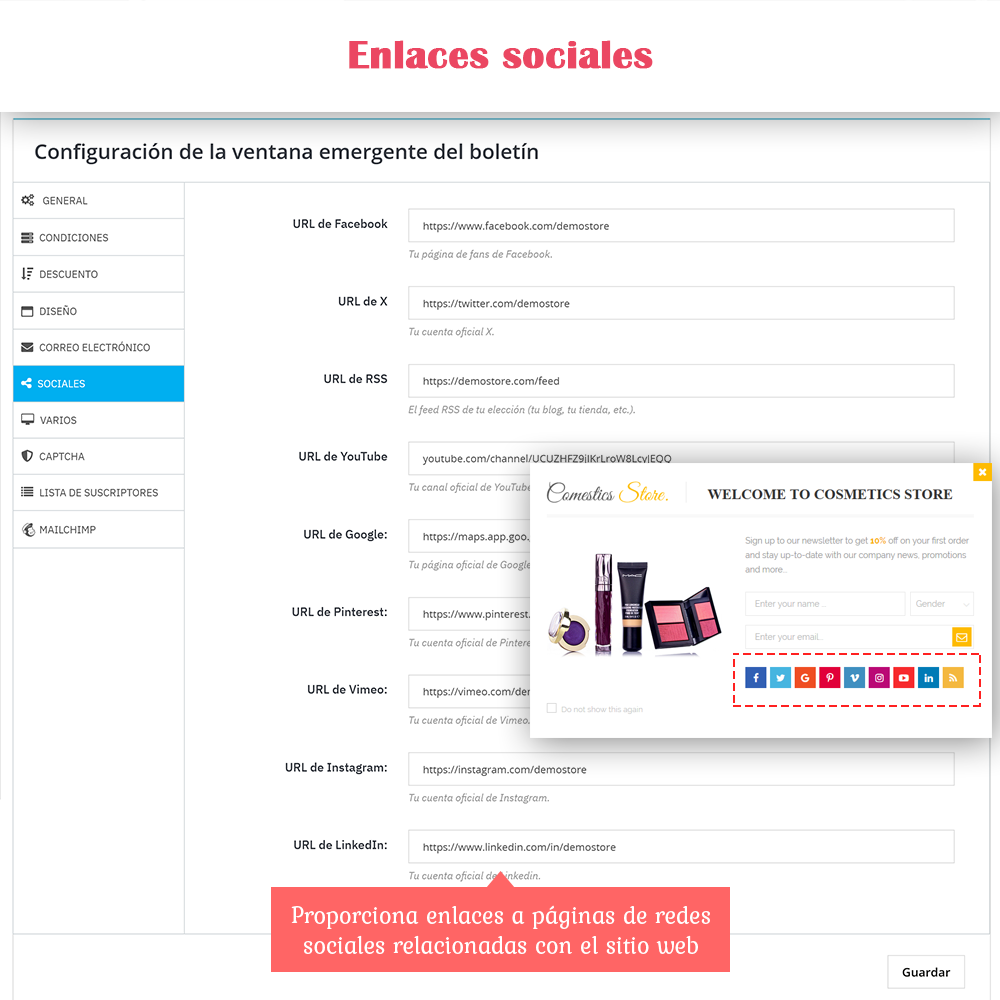 Introducción al módulo Popup de Boletín PrestaShop