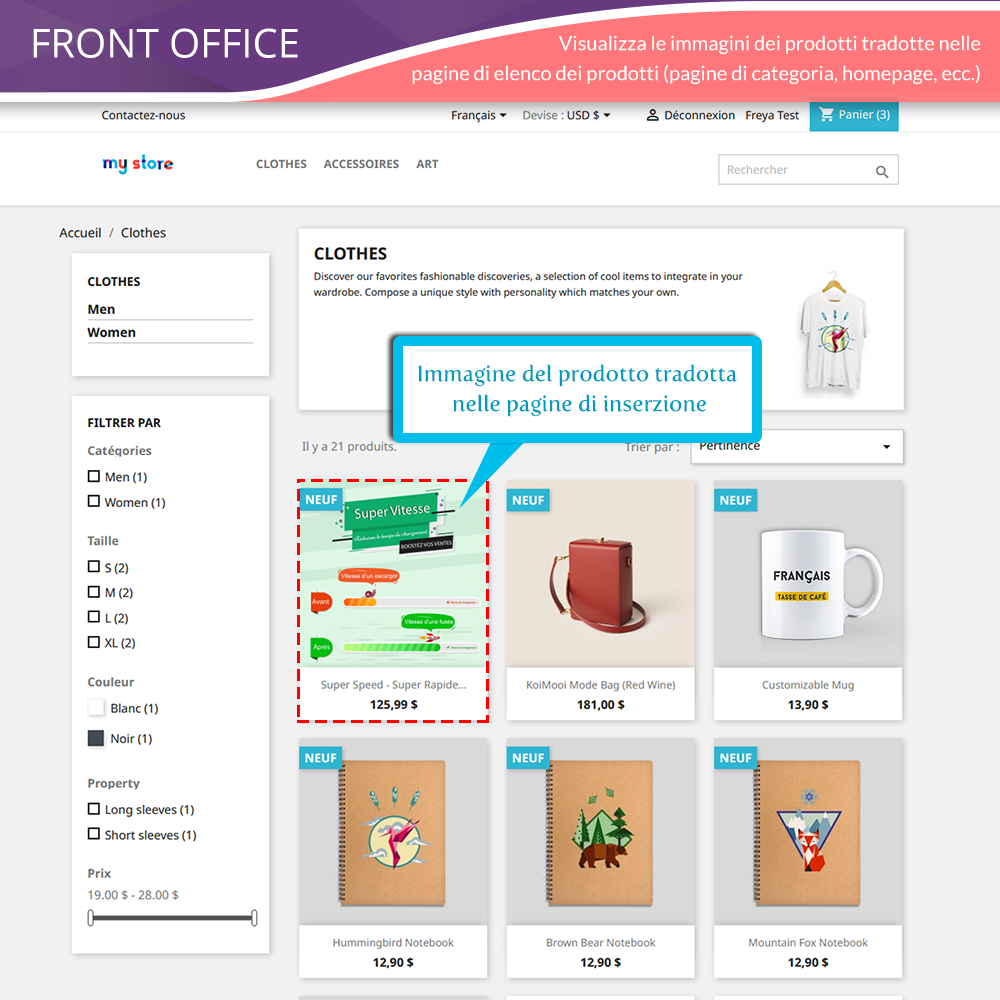 Introduzione del modulo Prestashop Multi-lingua Immagine Prodotto