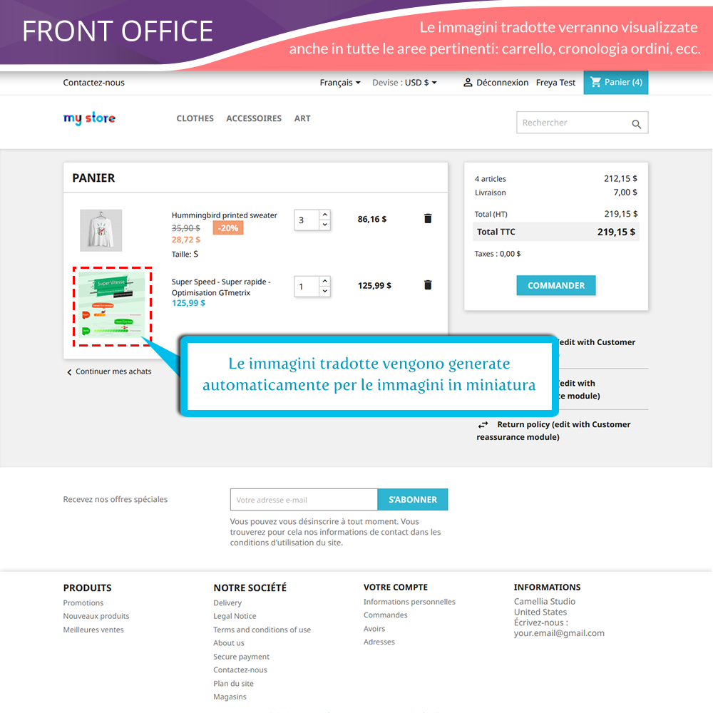 Introduzione del modulo Prestashop Multi-lingua Immagine Prodotto