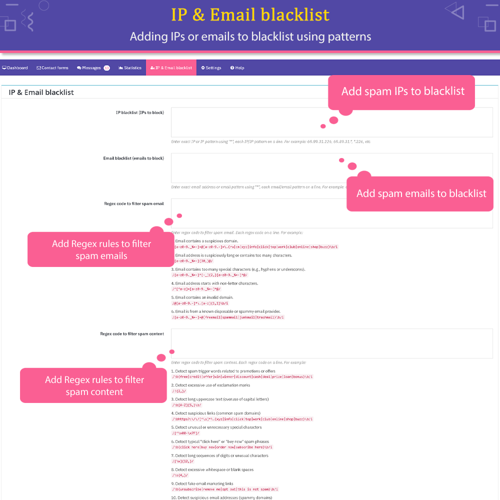 Danh sách đen địa chỉ IP và email