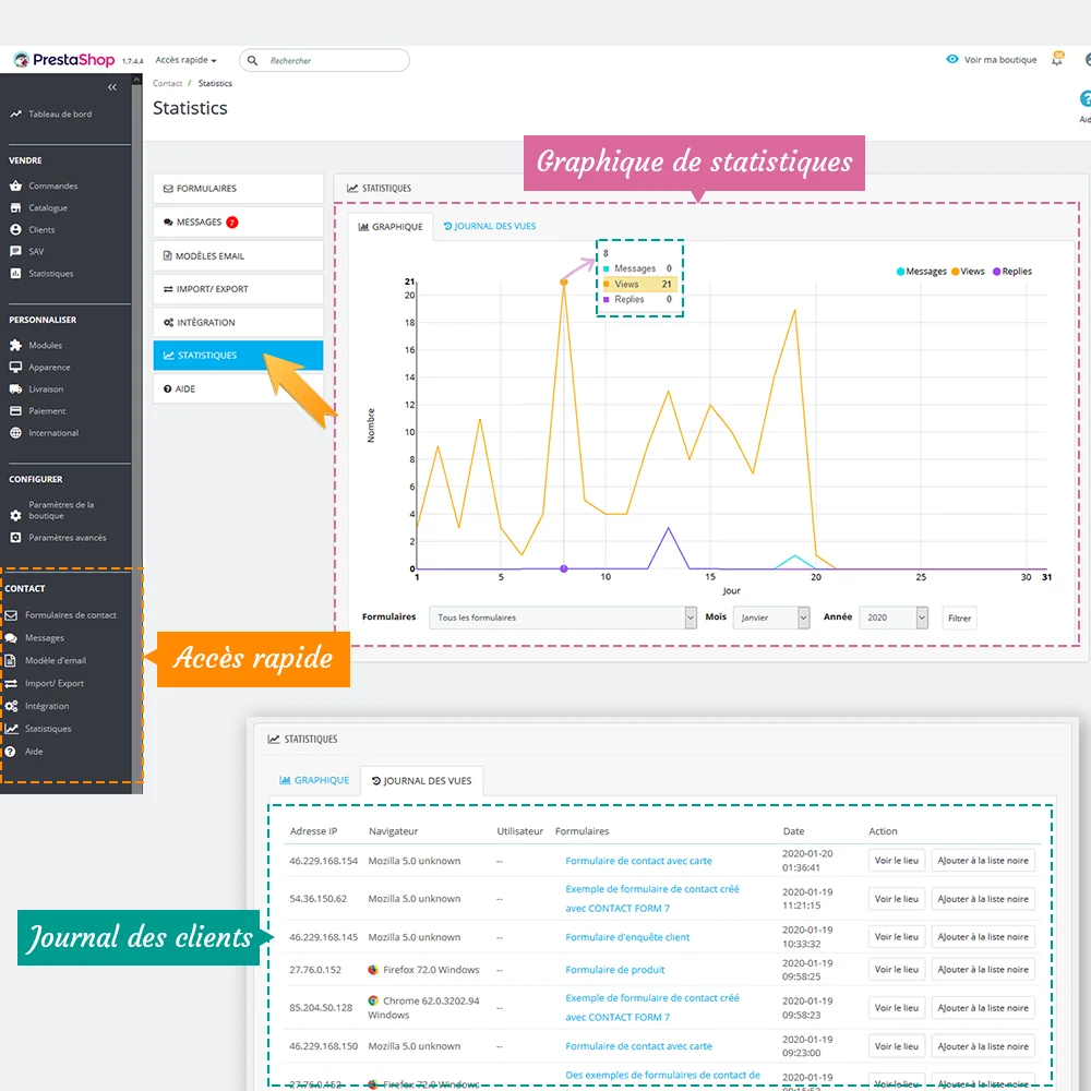 Présentation de "Contact Form 7" - Puissant module de formulaire de contact pour PrestaShop