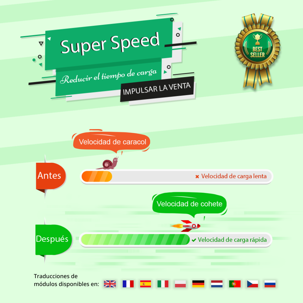 Super Speed - Increíblemente rápido - WebP, Page Cache & SEO