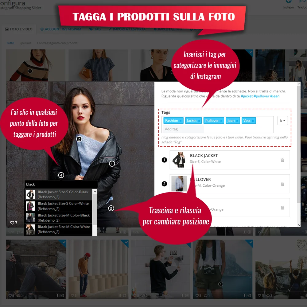 Presentare il modulo di Instagram per PrestaShop