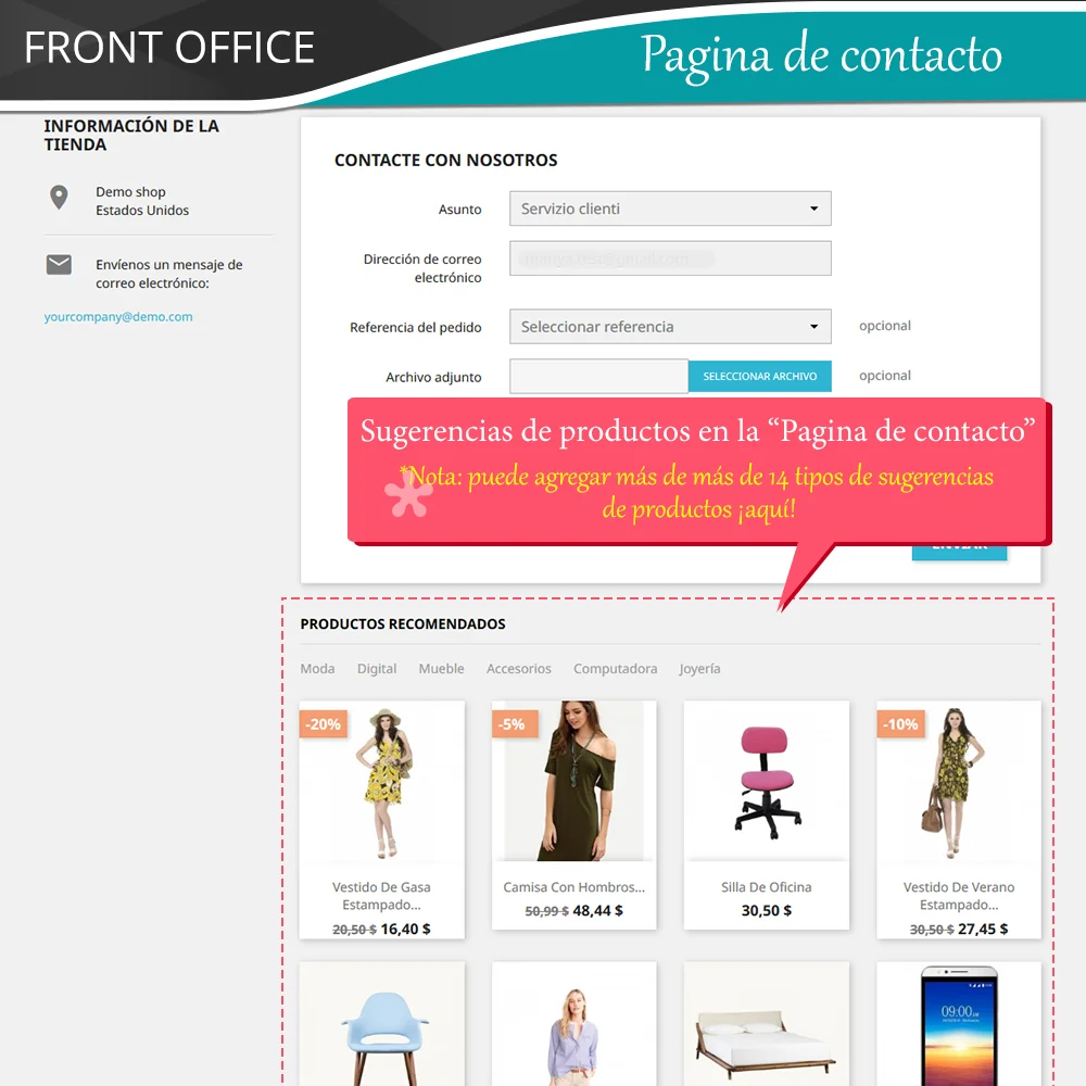 Presenta el módulo de venta cruzada de PrestaShop