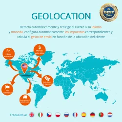 Geolocation: Idioma/moneda/impuesto & envíos automáticos