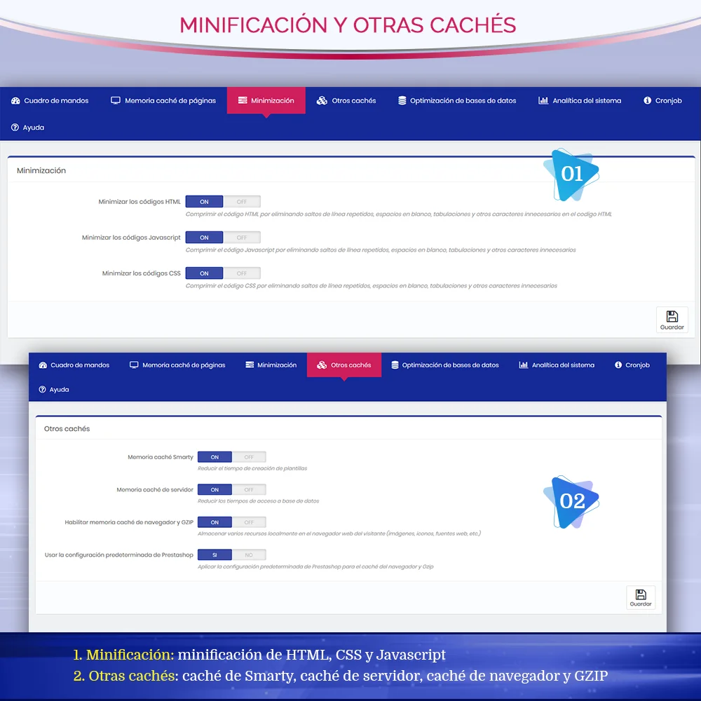 Presentación del módulo de caché de páginas de PrestaShop