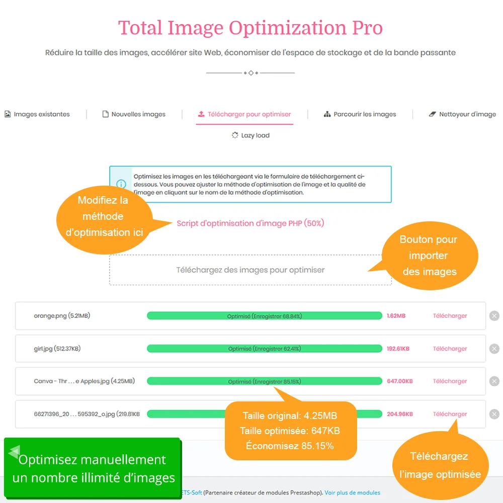 Présenter le module de compression d'images PrestaShop