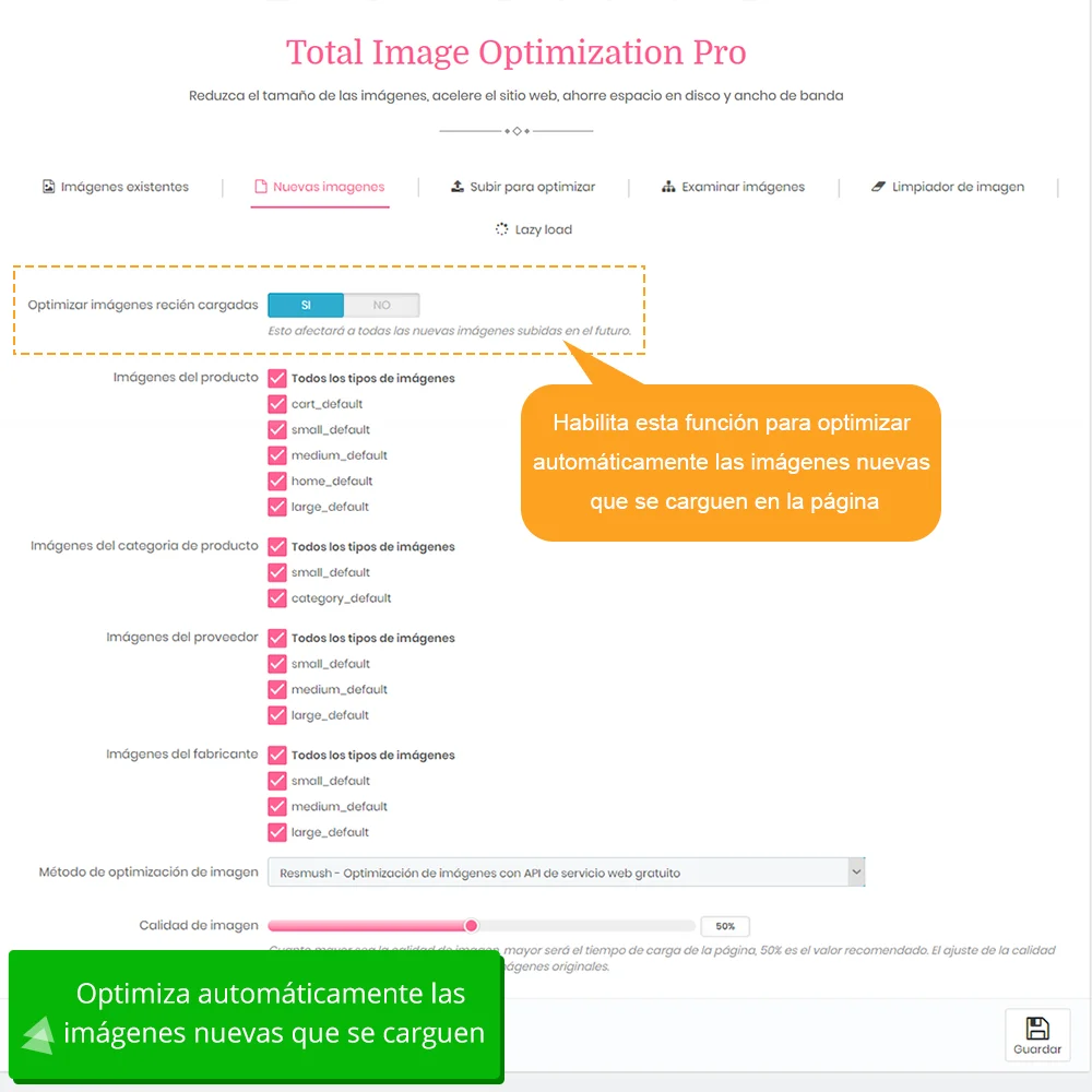 Presentar el módulo de compresión de imágenes PrestaShop