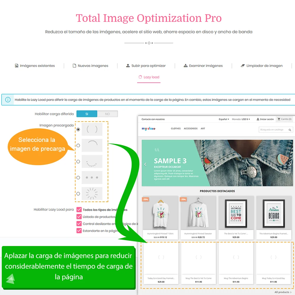 Presentar el módulo de compresión de imágenes PrestaShop