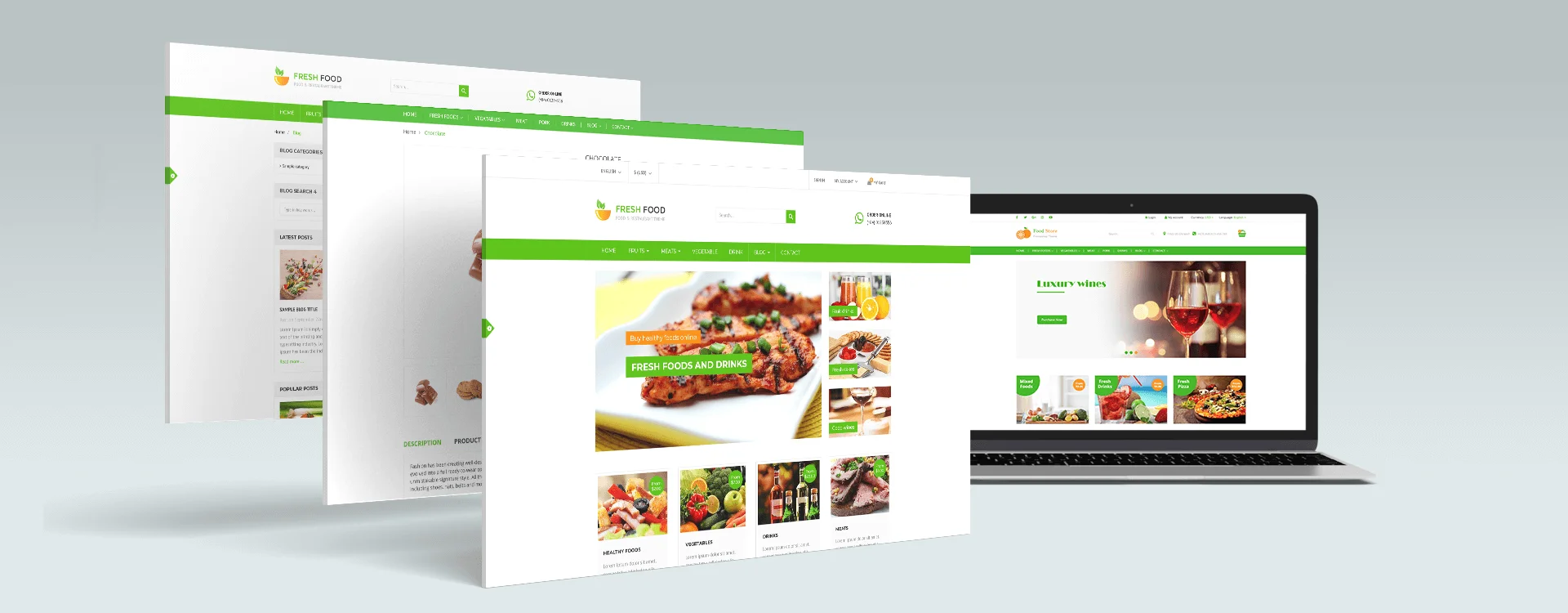 Free PrestaShop 1.7 themes for Food and Beverage business